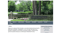 Desktop Screenshot of lakewoodparkcemetery.com