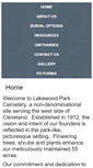 Mobile Screenshot of lakewoodparkcemetery.com